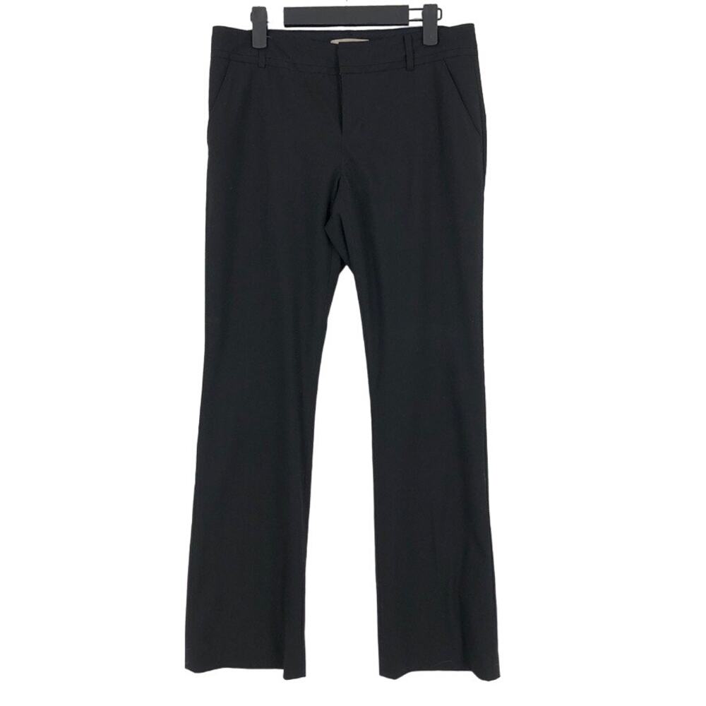 Banana Republic Dress Pants Women's 4 Black Stretch Martin Fit Straight Mid Rise